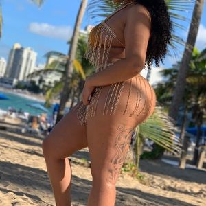 Diamond bra skirt set